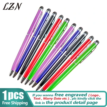 

LZN Special Design Universal 2 in 1 Tablet Capacitive Stylus Pen Ball Point Pen Microfiber Cell Phone Touch Screen Metal Pen