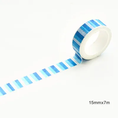 Ayron 1 шт. DIY Kawaii Синяя тема самоклеющаяся декоративная лента Милая полоса в горошек декоративная лента для фотоальбом 15 мм X 7 м - Цвет: stripe
