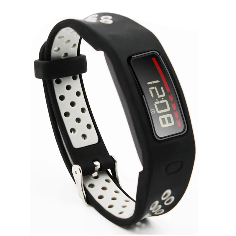 Силиконовый спортивный смарт-ремешок для часов Garmin Vivofit 1, умный Браслет, сменный смарт-браслет для Garmin 1, ремешок для часов - Цвет: Black gray