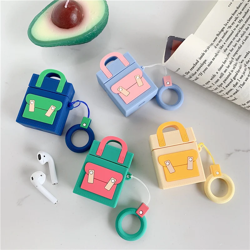 

Fashion Lady handbag silicon case for Apple Airpods case protective cover Bluetooth Wireless Earphone Case Charging Box case