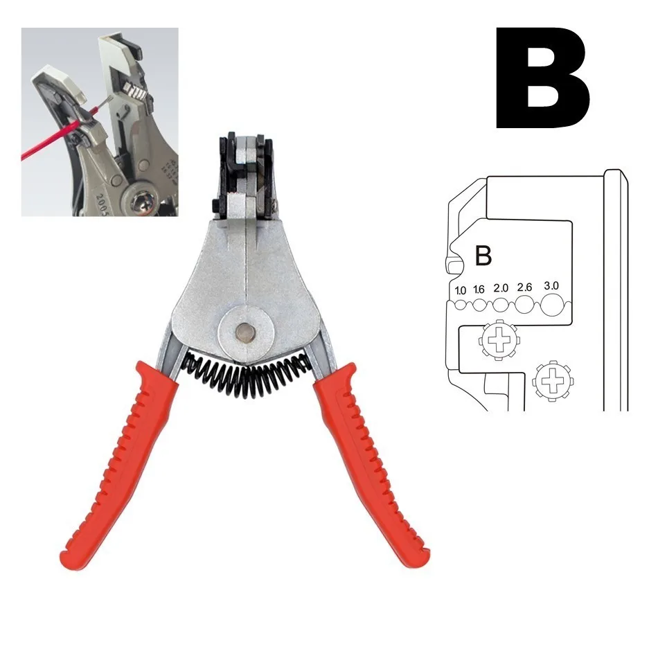 Плоскогубцы для зачистки Automatic 0,08-2,5 мм резак Кабельный ножницы инструмент для зачистки проводов FS-D3 Мультитул регулируемый точность высокое качество - Цвет: HS-700B