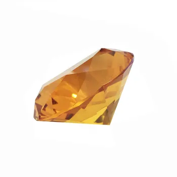 

40mm 10pcs/Lot Amber Crystal Glass Diamond Paperweight Crafts For Child Reward Toy Gift Aquarium Gem Festival Gift Wholesales