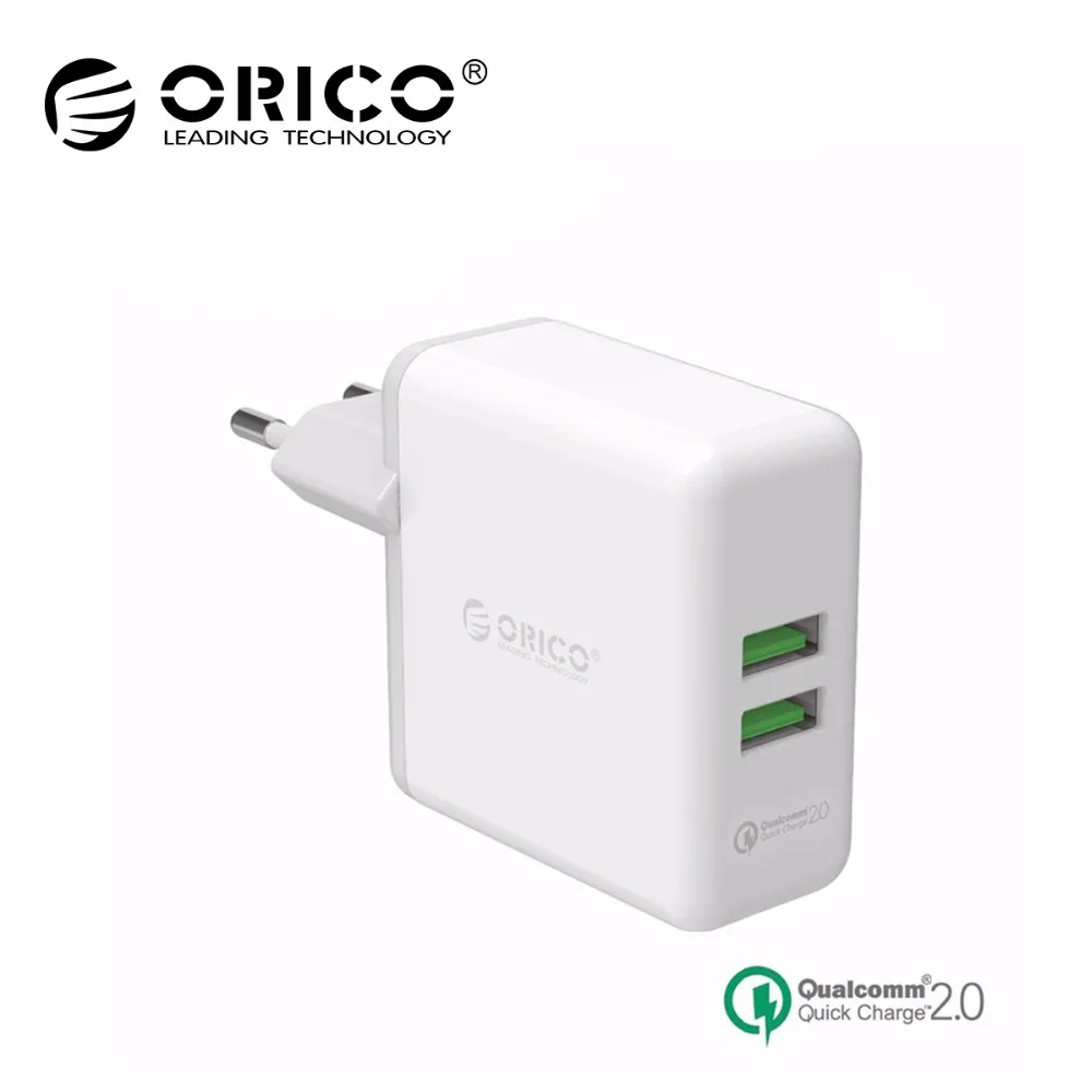 

ORICO Dual Ports Quick Charger QC2.0 Fast Charging USB 36W Max Quick Wall Charger for Phone USB Devices