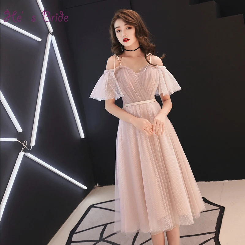 He's Bride New Elegant Pink Strap Boat 