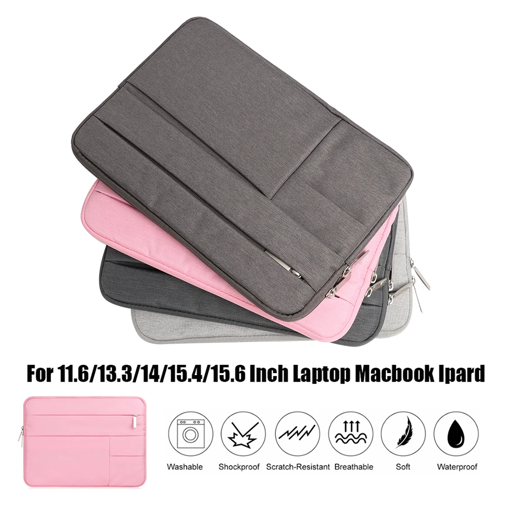 

1PC Waterproof Universal Laptop Case Bag Soft Cover Sleeve Pouch For 11.6/13.3/14/15.4/15.6 Macbook Pro Notebook PC