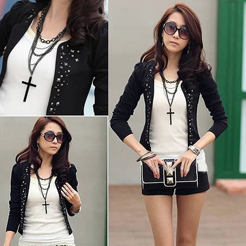 

New Arrival Women Fashion Slim Fit Long Sleeve Career Coat Outwear Jacket Blazer Blouse