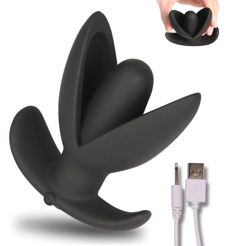 10-Mode RechargeableExpanding Butt Plug Silicone анальный расширитель Prostate &amp G-Spot Anal вибратор