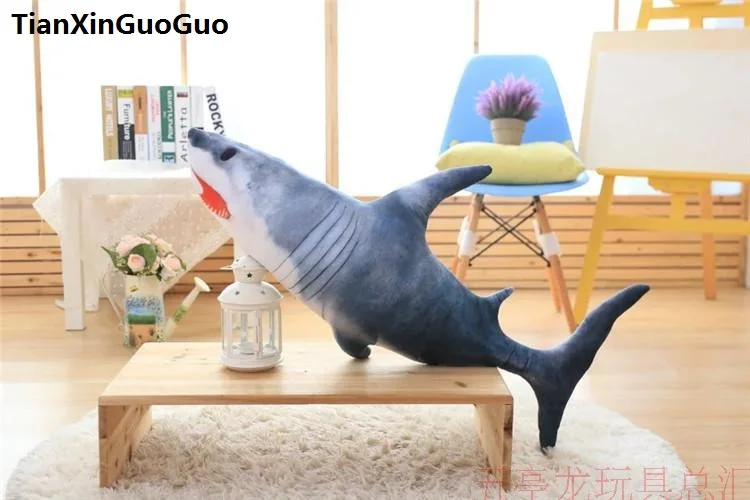 new arrival large 100cm simulation shark plush toy soft doll throw