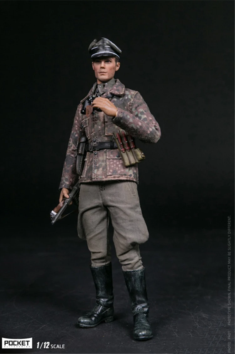 Коллекционная 1/12 карманная элитная Серия: WWII SS-Panzer-Division Das eich PES003 немецкая двойная головка оружие весь набор фигурка