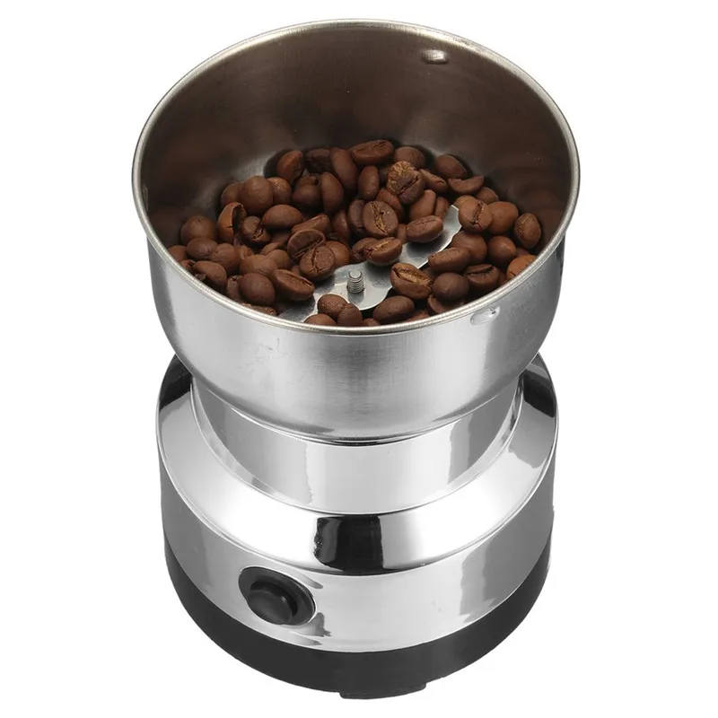 Electric Stainless Steel Coffee Bean Grinder Home Grinding Milling Machine 220V EU Plug Coffee Accessories Kitchenware