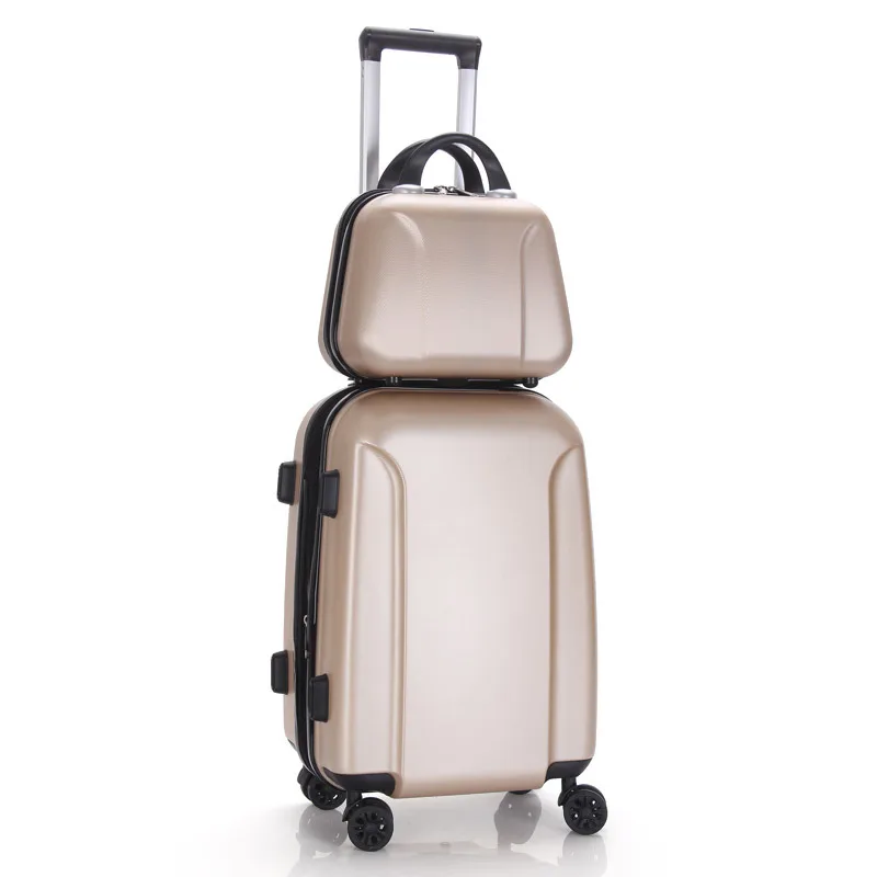 

2018 new child box bag universal wheel trolley travel box luggage boarding case female bag two-piece