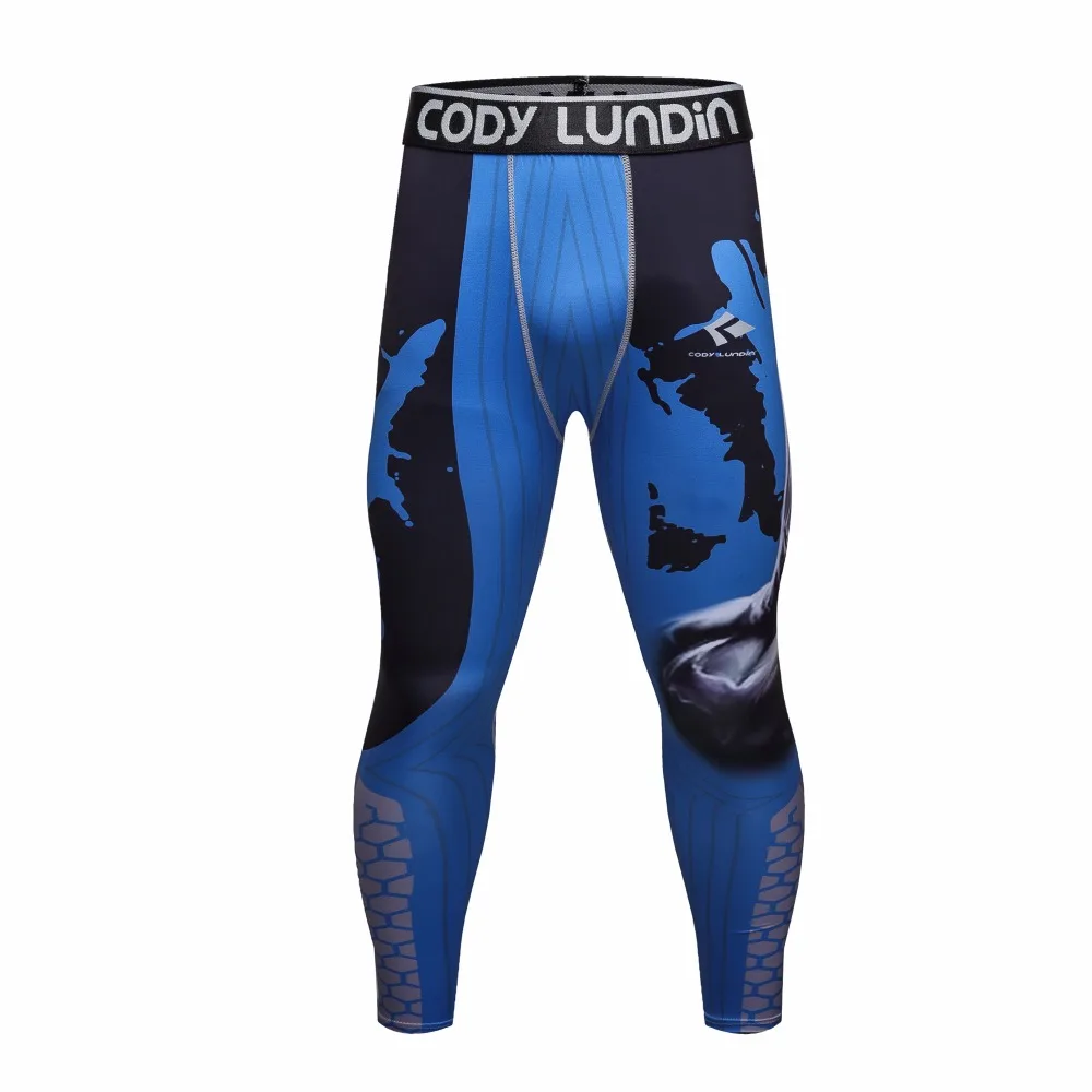 Новинка codylundin мужские компрессионные колготки Бэтмен джоггер колготки длинные штаны Фитнес обтягивающие леггинсы брюки