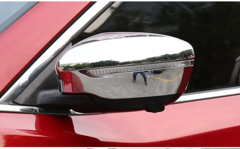 Высококачественное хромированное украшение крышки объектива заднего вида ABS для Nissan X-Trail X Trail- автостайлинг - Цвет: Серебристый