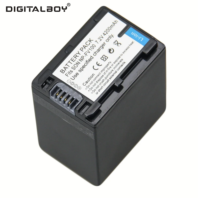 

1pcs Battery NP-FV100 NP FV100 NPFV100 Rechargeable Camera Battery For SONY FDR-AX100E AX100E HDR XR550E XR350E CX550E CX350E