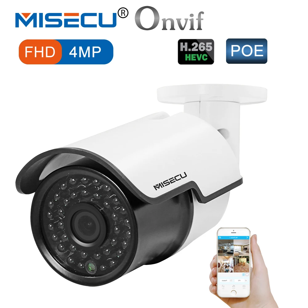 

MISECU 48V POE H.265/H.264 Full HD 2.0MP/3.0MP/4.0MP IP Camera Hi3516D OV4689 Outdoor wide dynamic motion ONVIF P2P Night Vision
