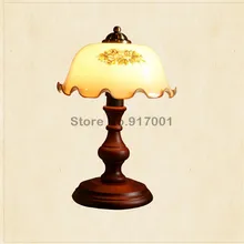 Американский стиль затемняемый Светодиодный настольный светильник американская спальня прикроватная лампа Британский винтажный стол из массивной древесины лампа