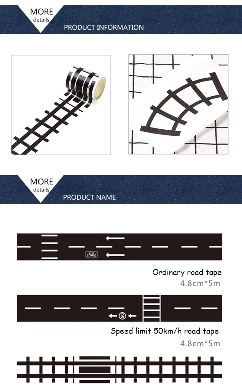 Детские DIY дорожные и бумажные ленты железная дорога/дорожная лента автомобиль/поезд/Уголок дорожные наклейки развивающие игрушки Студенческая игрушка переулок