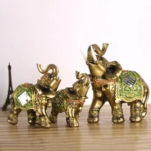 Аксессуары для украшения дома в форме слона, уникальные украшения для дома, украшения из смолы, статуэтки для рукоделия, миниатюры