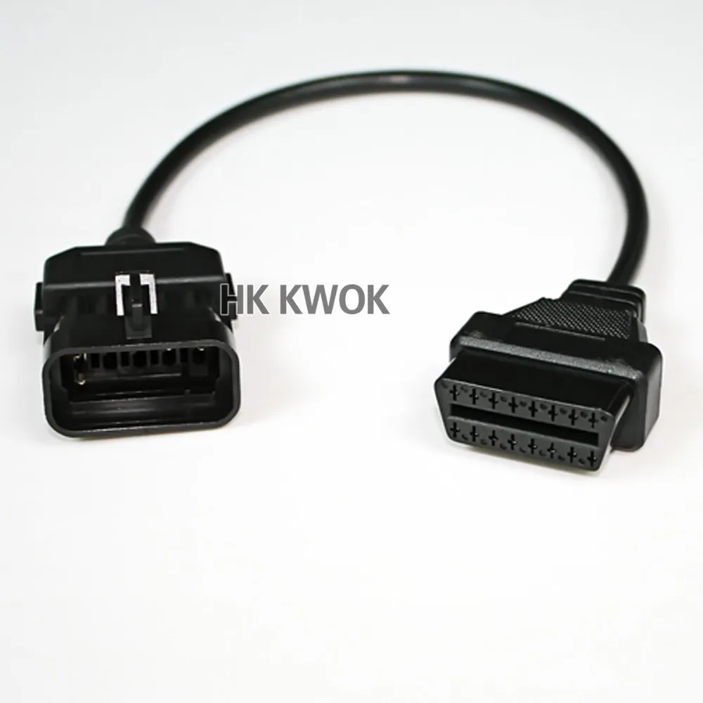 KWOKKER OBD кабель для Vauxhall/Opel 10 Pin до 16 Pin OBD 2 автомобиля Диагностика расширения инструмент кабель переходника хорошее качество