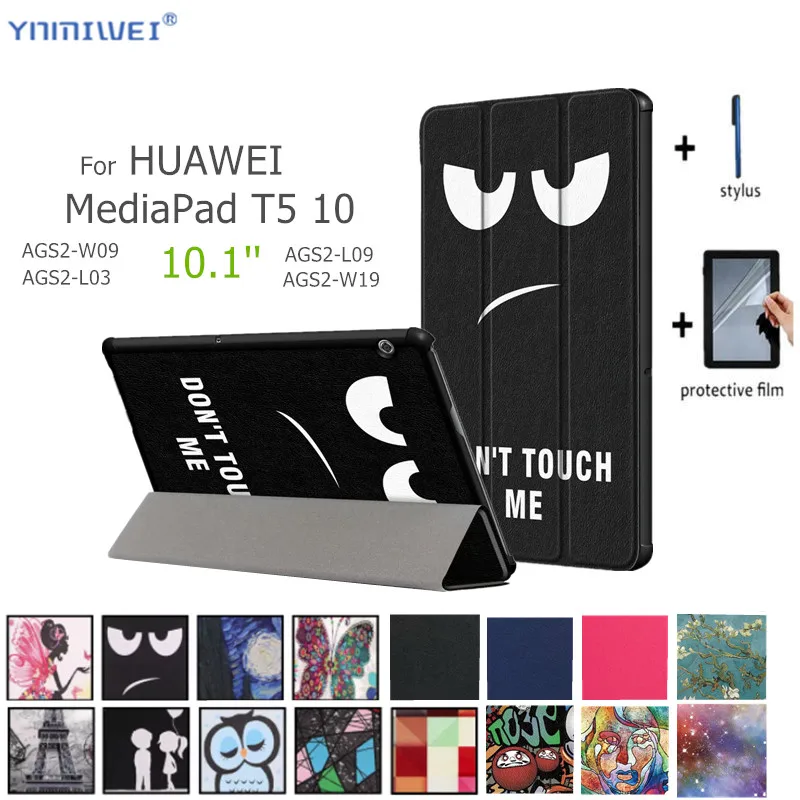 Yoedge Custodia Flip In PU Pelle Per Huawei MediaPad T5 10.1 (2018) – Cover Sottile Con Funzione Stand, Stampa Little Prince 3