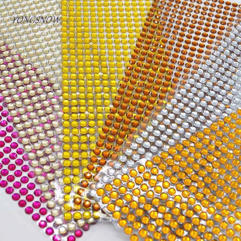 

504pcs/sheet 6mm Bling Flatback Crystal Rhinestone Sticker DIY Decal Mobile/PC/Nail ArtSelf Adhesive DIY Scrapbooking Wall Car