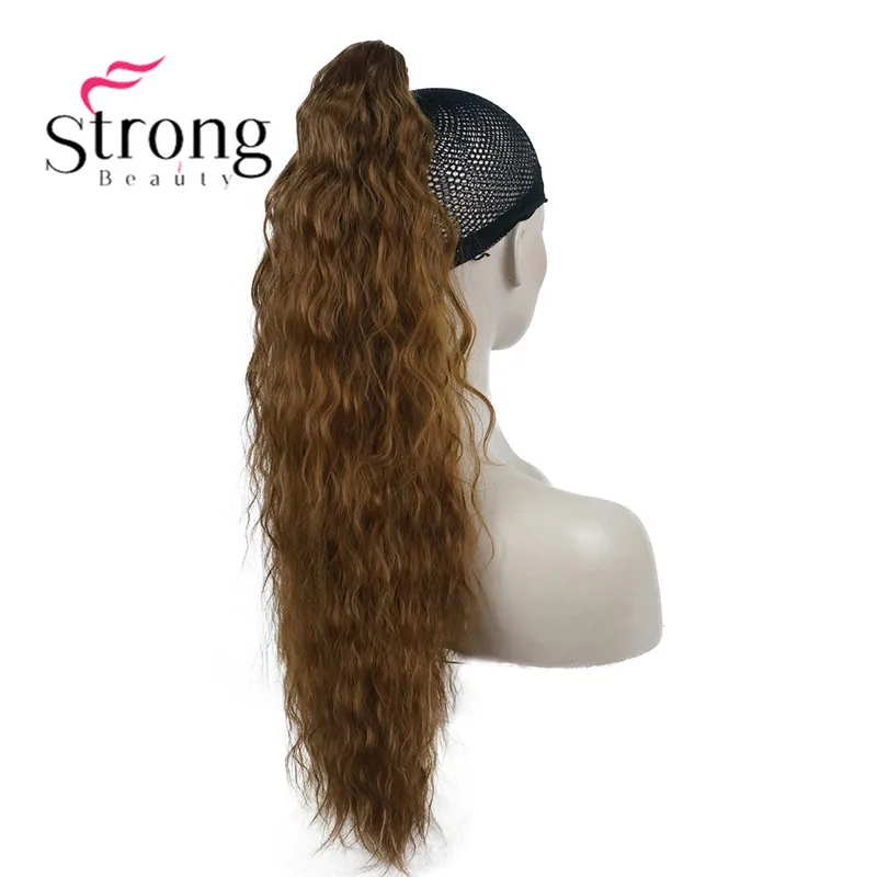 StrongBeauty 24 ''6 цветов синтетический конский хвост Кудрявые Волнистые коготь наращивание волос клип на шнурке шиньон