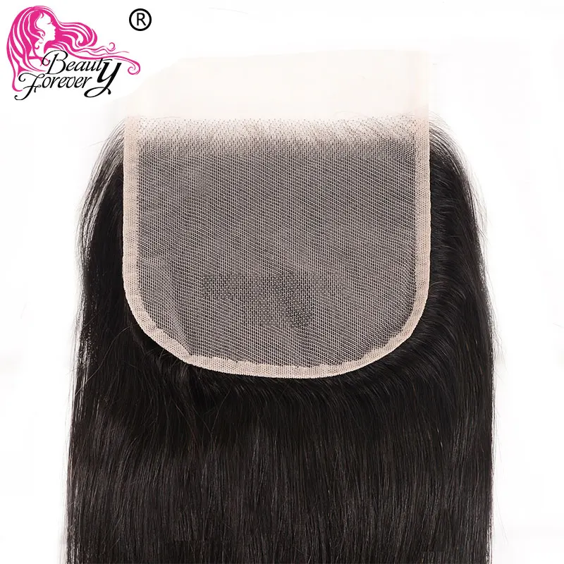 Beauty forever швейцарская шнуровка малазийские прямой прозрачный кружева закрытие remy волос бесплатная часть 5*5 100% человеческих волос
