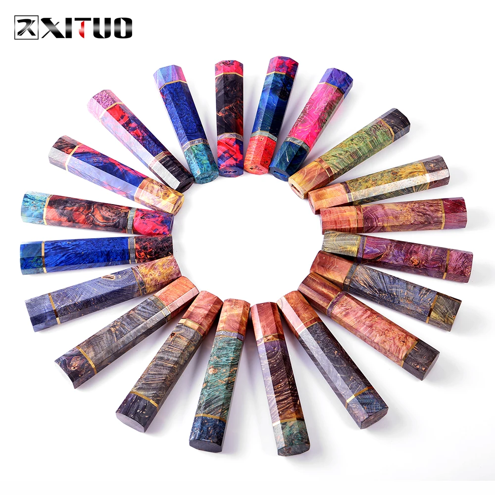 

XITUO Stable Wooden Handle Octagonal Handle DIY Semi-finished Products Exquisite Wood Craft Kitchenware Homemade Handle Tool