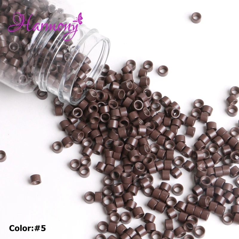 Grânulos de Trança de Cabelo de Alumínio Links com Parafuso para Dentro para a Extensão do Cabelo Garrafas Lote Micro Anéis Humano 4 – 3.5*2.0*2.0mm