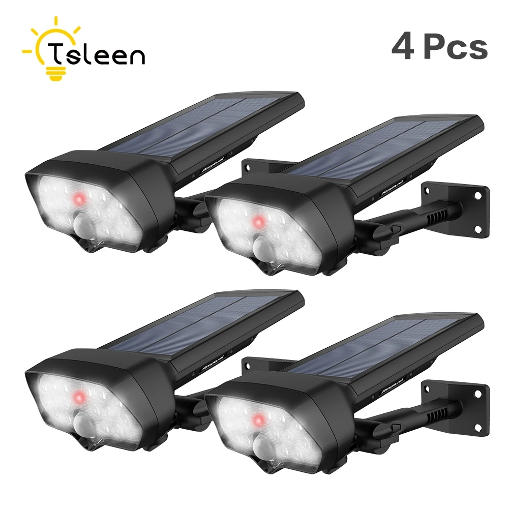 

4Pcs LED Solar Light Motion Sensor New Arrival Safe ABS Waterproof Wall Light 360 Degree Adjusted Solar Lamp For Villa Outdoor