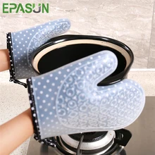 EPASUN 1 pcs 130g Silicone + Algodão Cozinha Forno Luva CHURRASCO Luva De Cozinha Microondas Cozimento Churrasco Forno Mitts luvas de cozinha