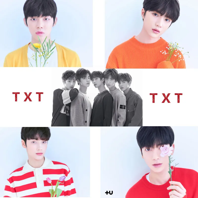 TXT плакаты BTS наклейки на стену украшения дома белый бумага печатает плакат книги по искусству дома декор в гостиную купить 3 получить 4