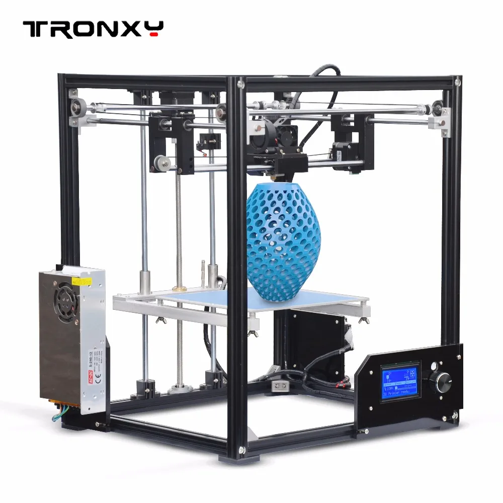 Tronxy X5 Алюминиевый профиль коробка DIY 3d Принтер Комплект Металл FDM технология печати высокое качество большой размер печати 12864p lcd