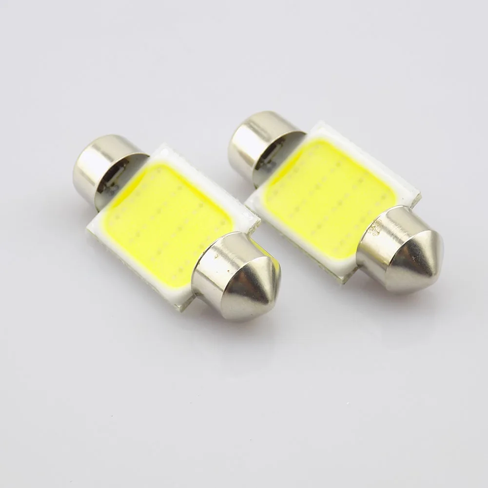 

10pcs Festoon 36mm Car Interior Light Bulbs 12V COB LED Car Dome Map Lights Panel Reading Lamp