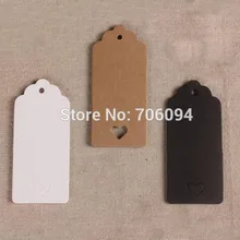 1000 шт. 4*9 см Бланк Крафт бирка полые сердца Ретро Крафт подарков тег Бумага тег Свадьба подарок логотип Бумага карты тег