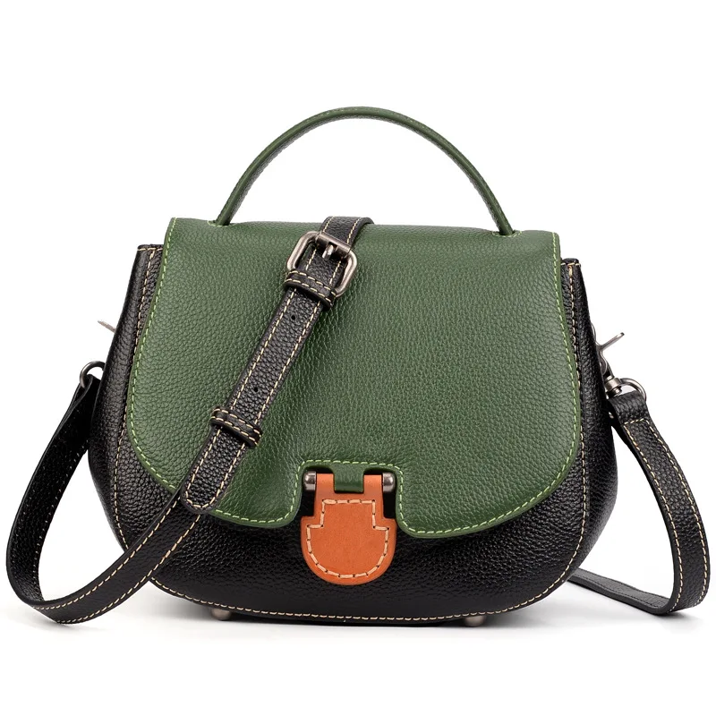 

Leather Women's 2019 New Korean version of the personalized mini crossbody bag bump color One-shoulder hand-held small piggy bag