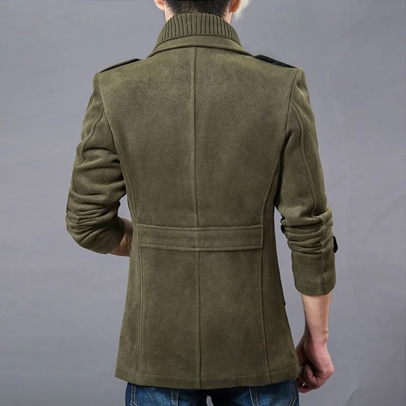 Новые деловые мужские повседневные теплые пальто, размер M-3XL, хорошее качество, однобортный дизайн, утолщенная Мужская модная шерстяная одежда MZ351