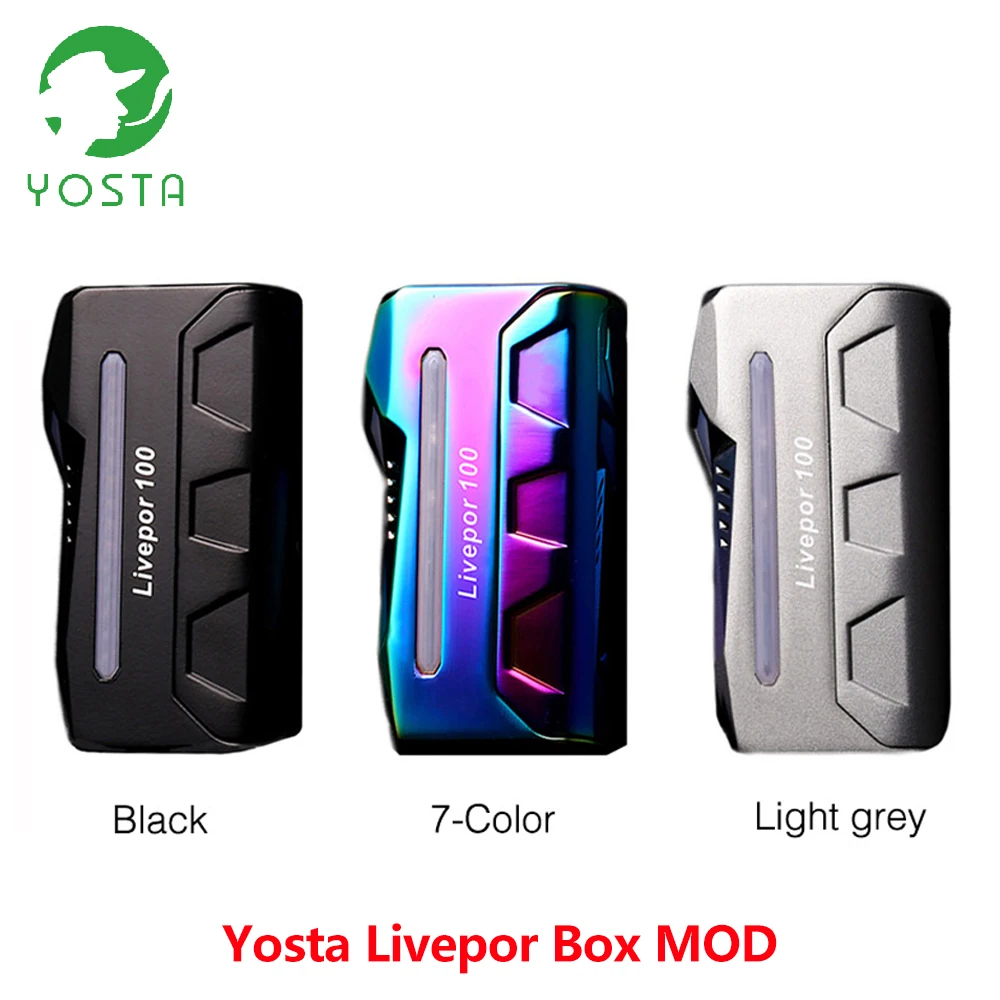 

Original E cigarette Yosta Livepor 100W Box MOD 0.01s Fast Firing&0.96-inch screen Vape Mod by 21700/20700/18650 Vaporizer Mod