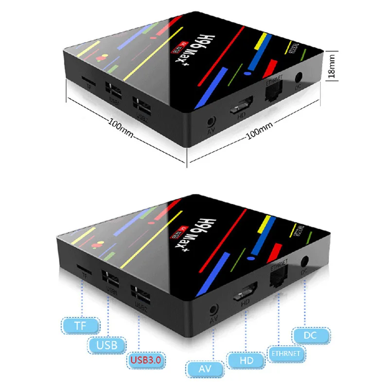 Xgody Android 9 0 H96 max Smart Tv Box2G + 16G 4G 32G DDR3 2 5G Wi Fi Bluetooth 1000 м Поддержка видео Запись Декодер