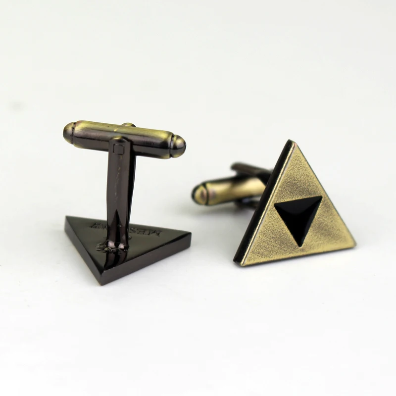 

The Legend of Zelda T riangle Cufflinks Men Handmade Cosplay Cuff Links For Men Button Pins Vintagre Jewelry