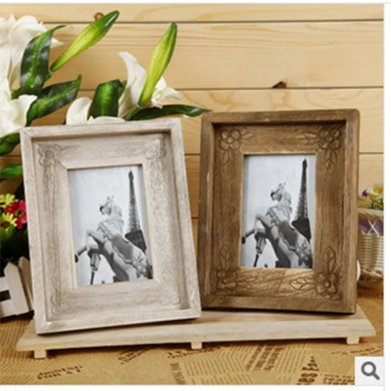 

Vintage wood photo frame wood wooden old photo frame frame photo wall home decoration