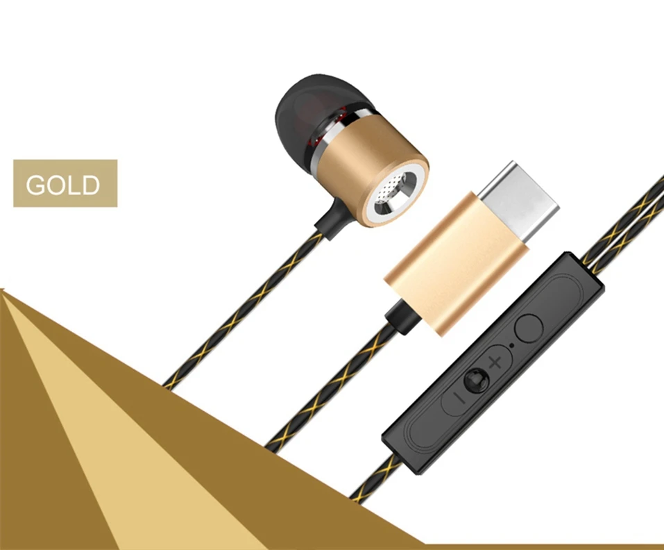 Icoque For Leeco Type C Earphone with Mic Stereo Headphones USB Type-c Earphones for Letv LeEco Le 2 Pro Max 2 C Type Earphone   (13)