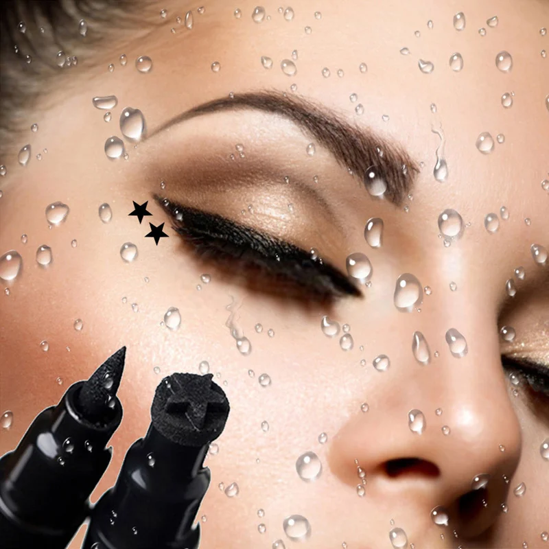 

Eyeliner Eye Makeup Tool Double Head Waterproof Seals Long-lasting Eyeliner Black Pencil Eyeliner Profissional Completa TSLM1