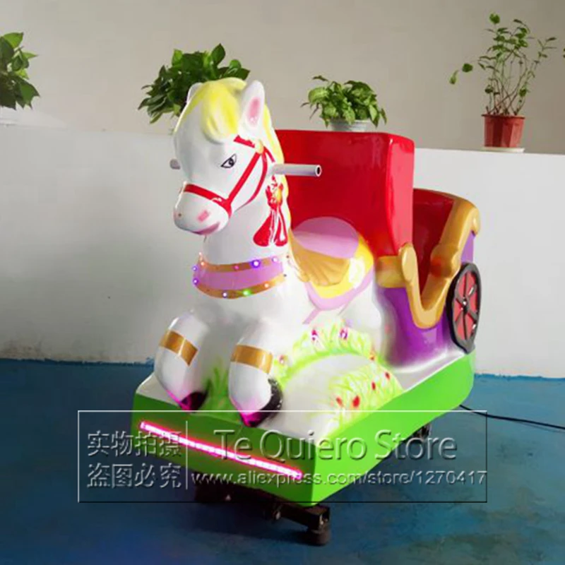 

Kids Birthday Gift Electric Toy Car Coin Operated Amusement Lovely Animal Pony Ride Horse Kiddie Rides