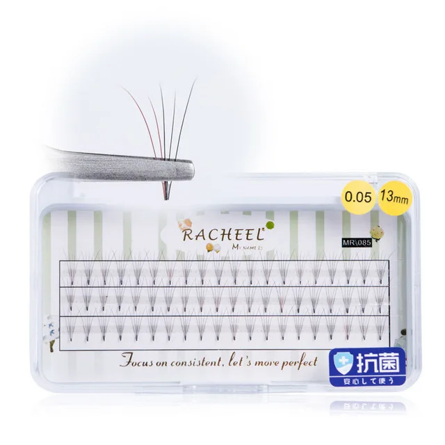

Racheel MR-085 60pcs/tray Rainbow Eyelash 0.05mm C Curl Mix Color Individual extensions Premium soft natural Mink eyelash