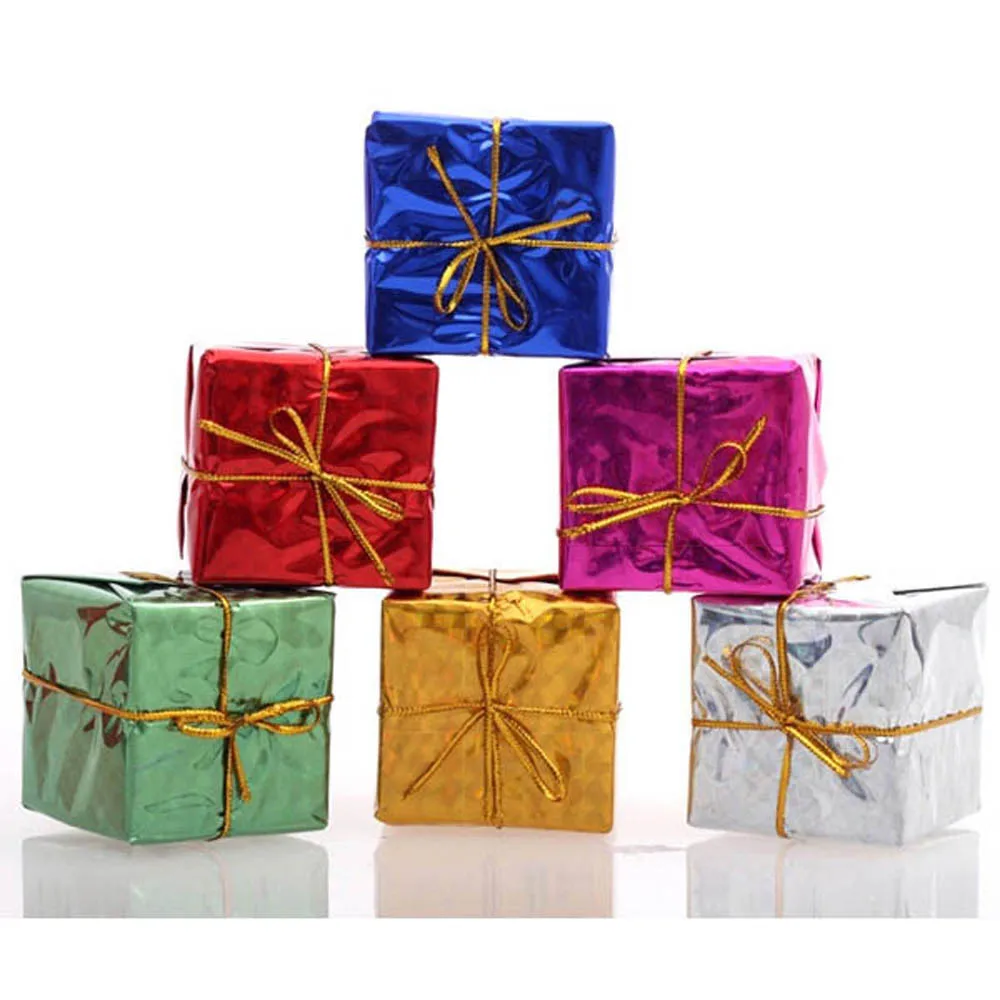 

Christmas 12PC Mini Gift Box christmas Tree decorations Ornaments New-Year decorations hanging ornaments adornos de navidad