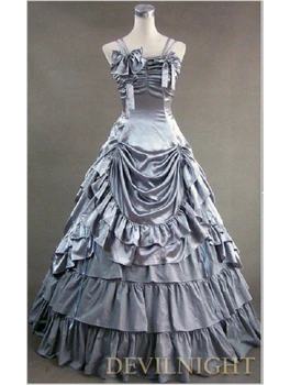 

Luxuriant Sliver Sleeveless Gothic Masquerade Victorian Dress