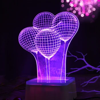 

3D LED Night Light Colorful Changeable Mood Lamp USB 3D Acrylic Illusion Table Lamp For Home Decorative Atmosphere Lighting