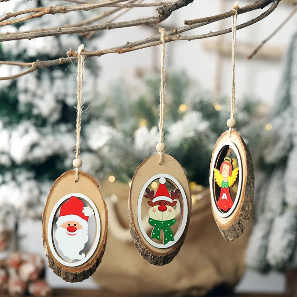 Рождественский деревянный подвесной кулон Navidad украшения на рождественскую елку
