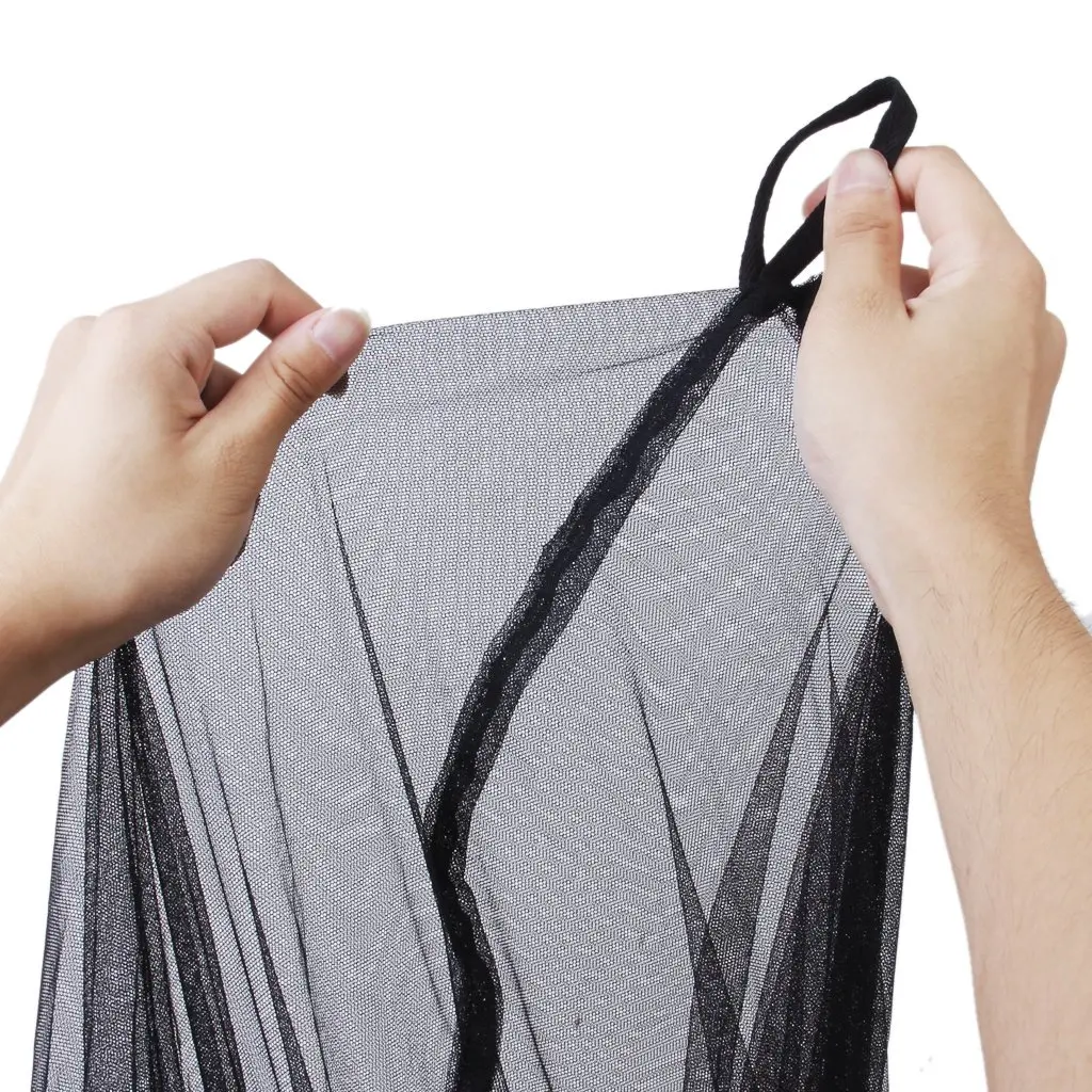 4-Corner Bed Netting Canopy Mosquito Net for Queen/King Sized Bed 190*210*240cm (Black) 4-Corner Bed Netting Canopy Mosquito Net for Queen/King Sized Bed 190*210*240cm (Black)